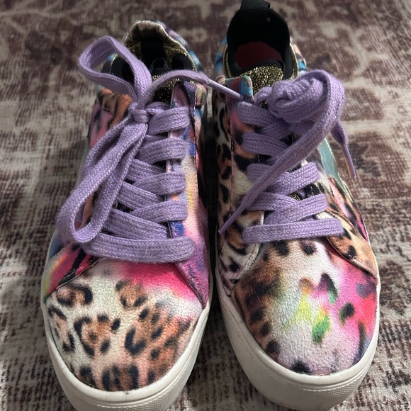Colorful Leopard Print Kids Shoes - Picture 1 of 4
